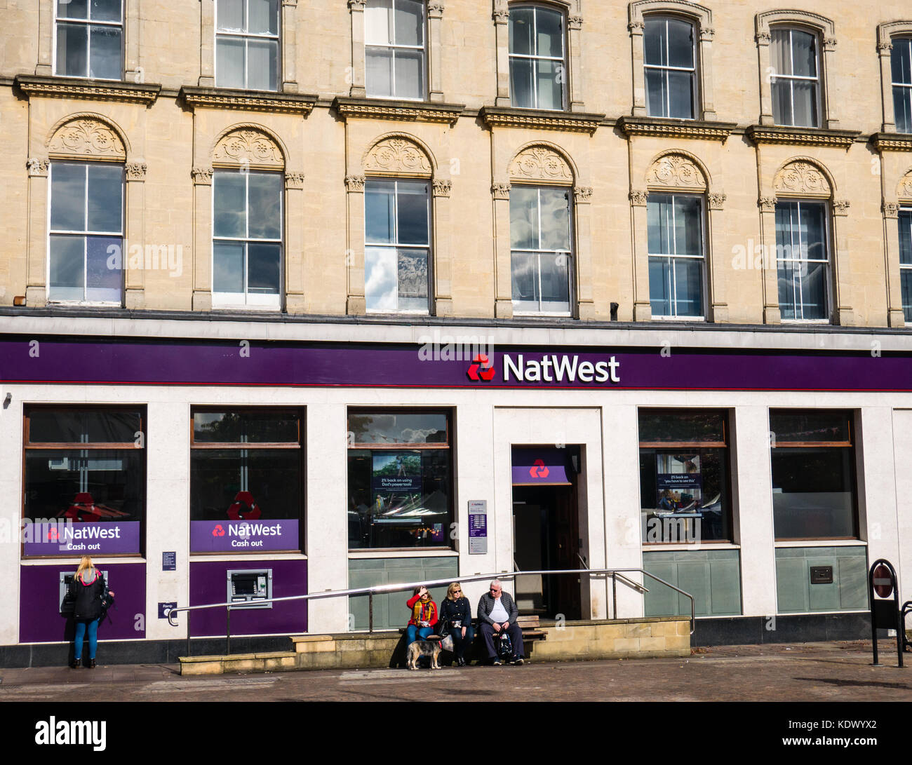 Natwest Bank, Market Place, Newbury, Berkshire, Inghilterra Foto Stock