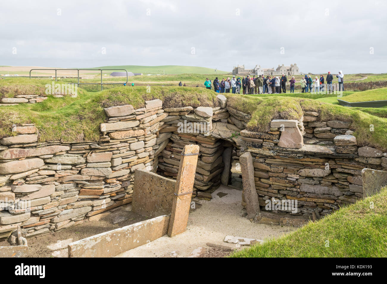 Skara Brae insediamento neolitico, Sandwick, Orkney, Scozia, Regno Unito Foto Stock