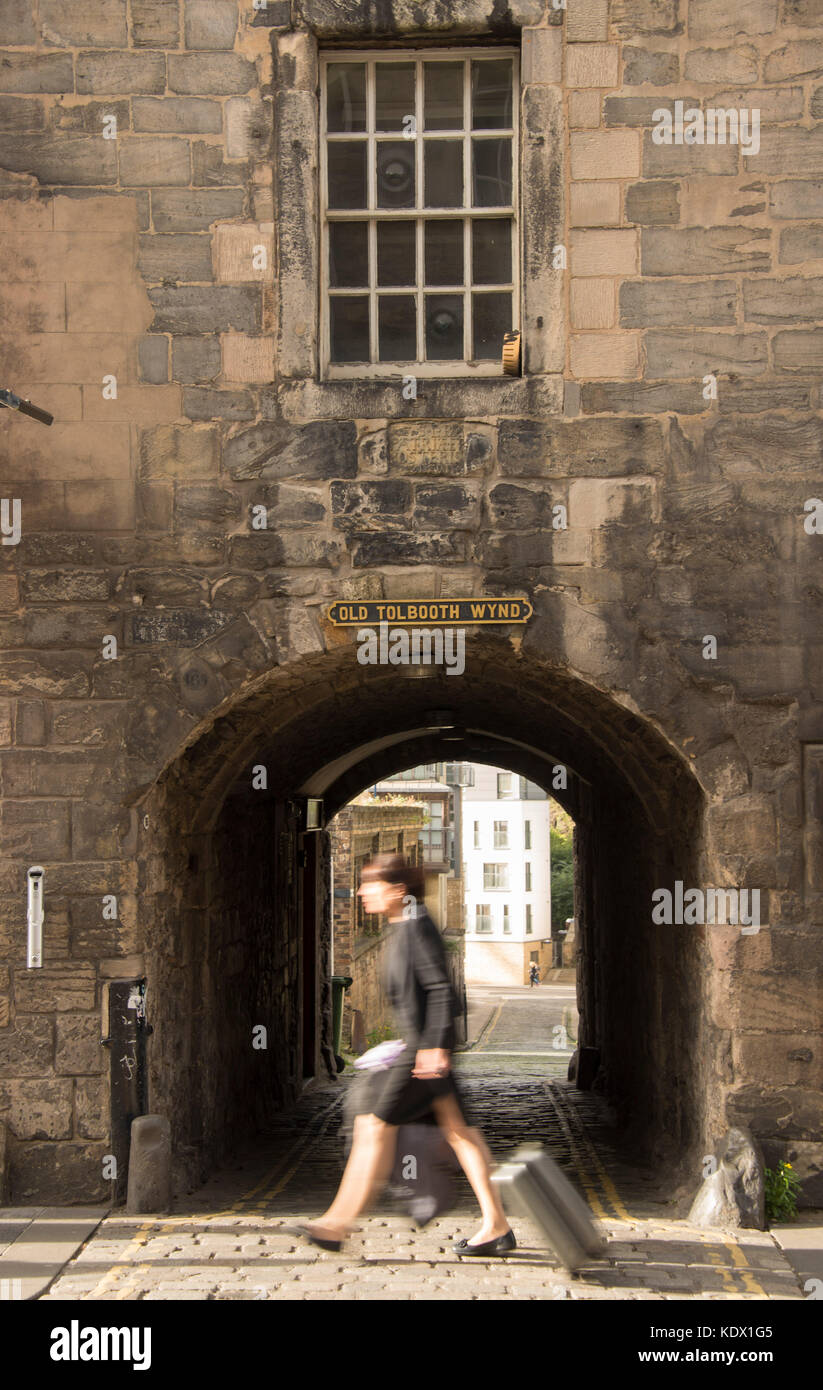 Old Tolbooth Wynd, Edimburgo Foto Stock