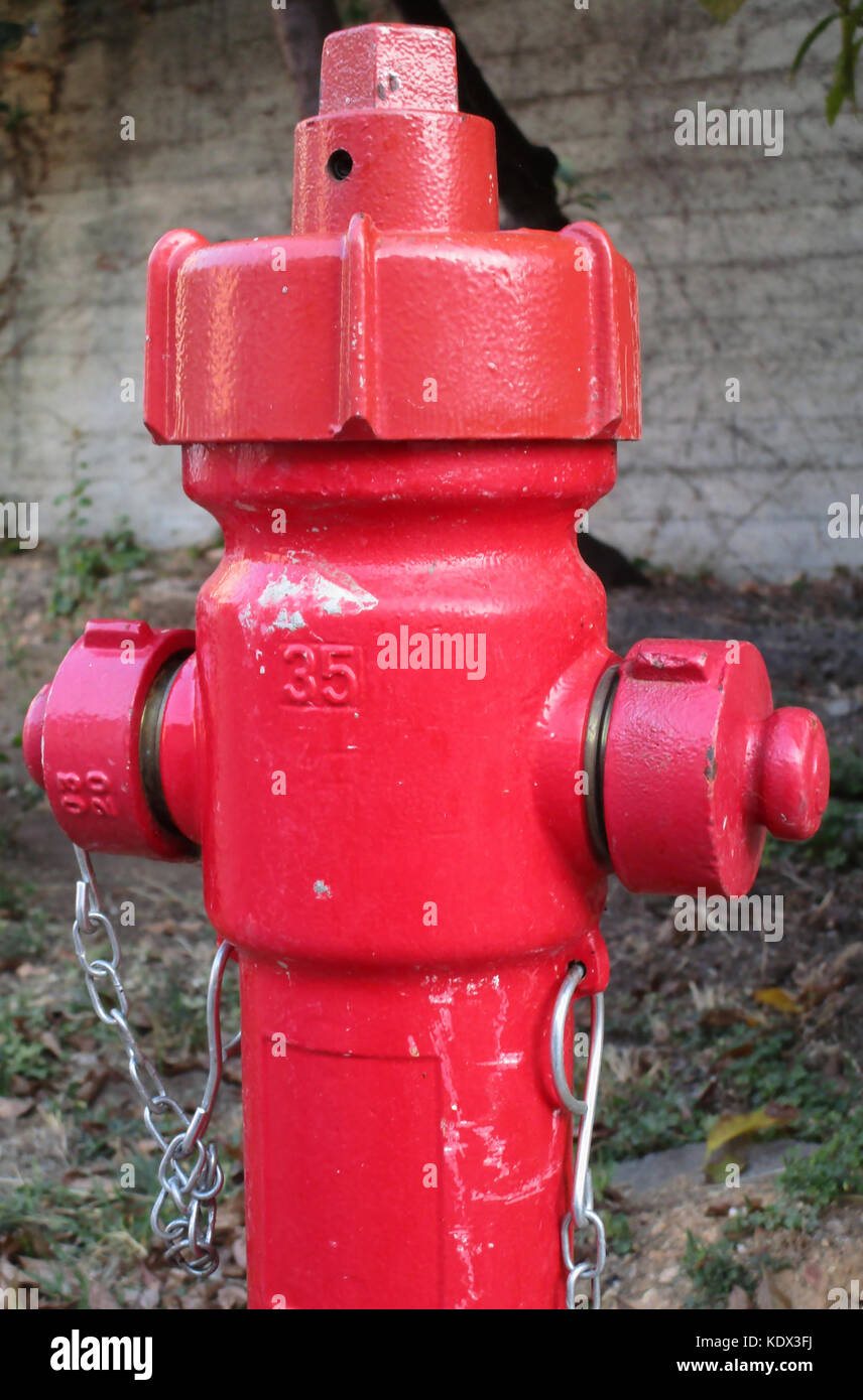 idrante rosso Foto Stock