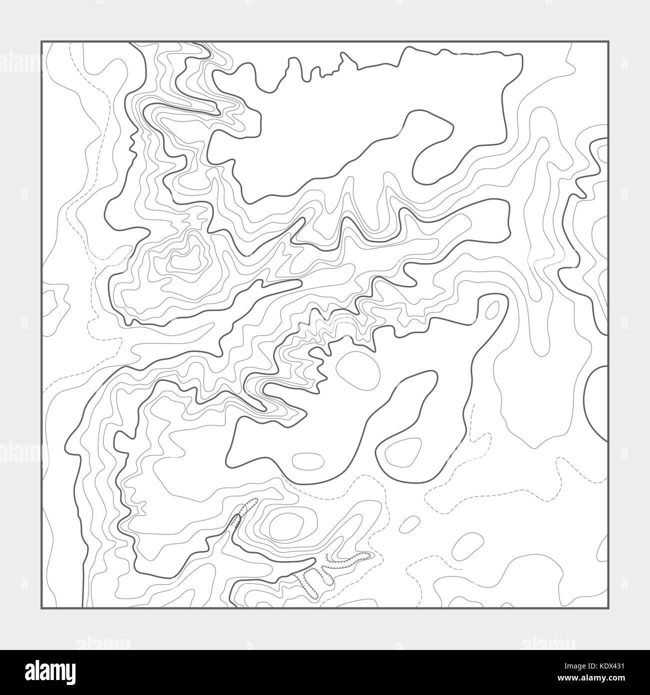 Profilo topografico mappa di sfondo - topo heightmap Illustrazione Vettoriale