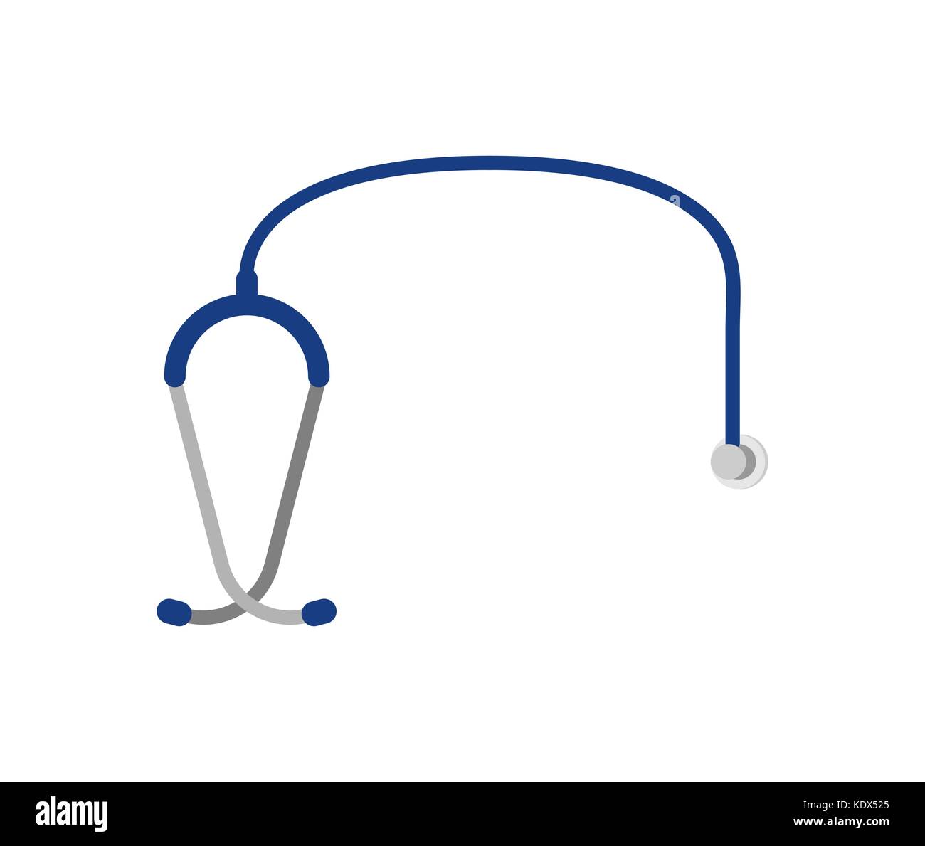 Phonendoscope isolato. medico accessorio. dispositivo medico. illustrazione vettoriale. Illustrazione Vettoriale