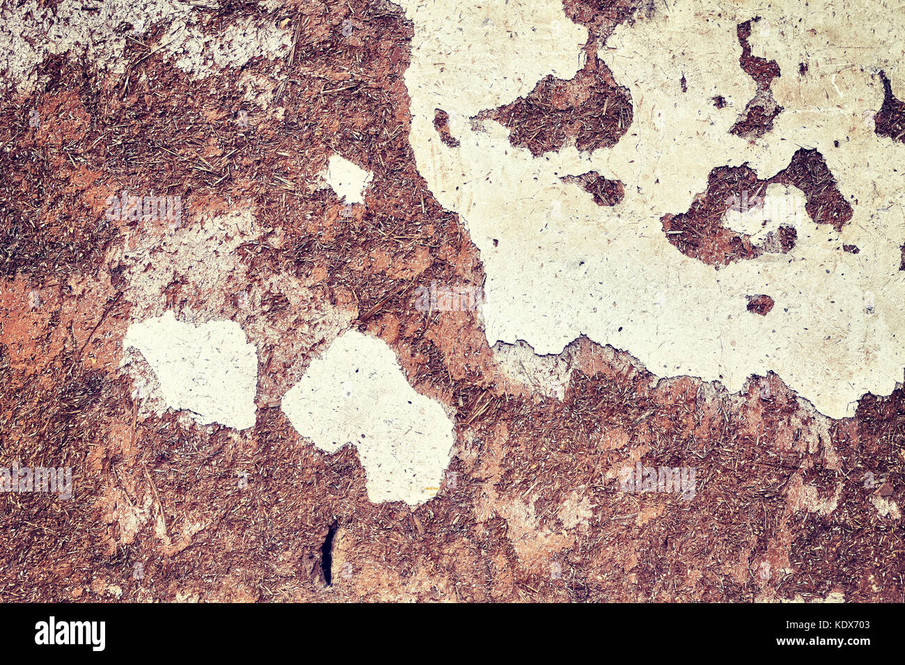Vecchio grungy parete di argilla, astratta di sfondo o sfondo, tonificazione del colore applicato. Foto Stock