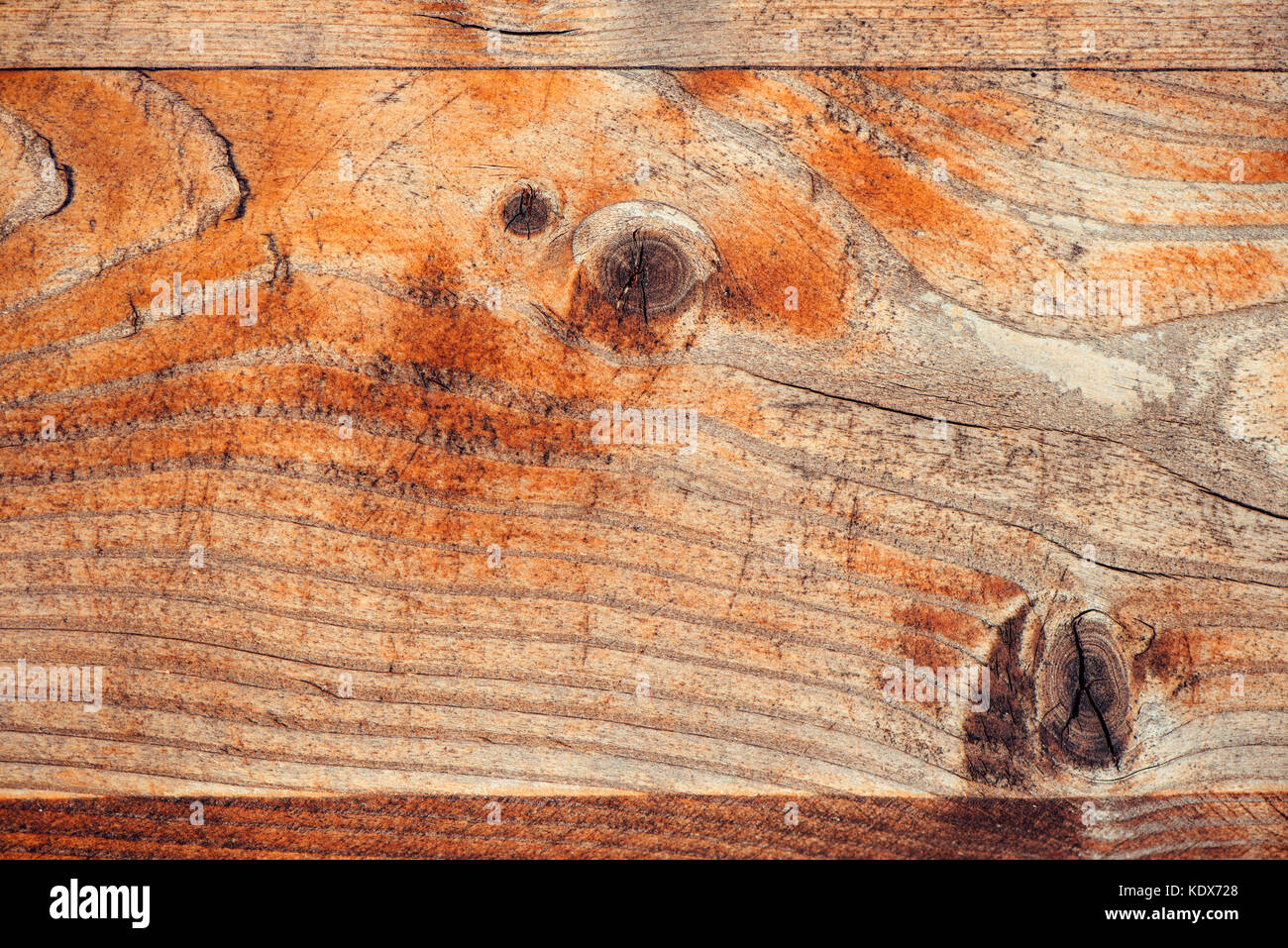 Abstract Sfondo legno, full frame listone rustico texture di legno. meteo scheda usurata superficie con segni di età. Foto Stock