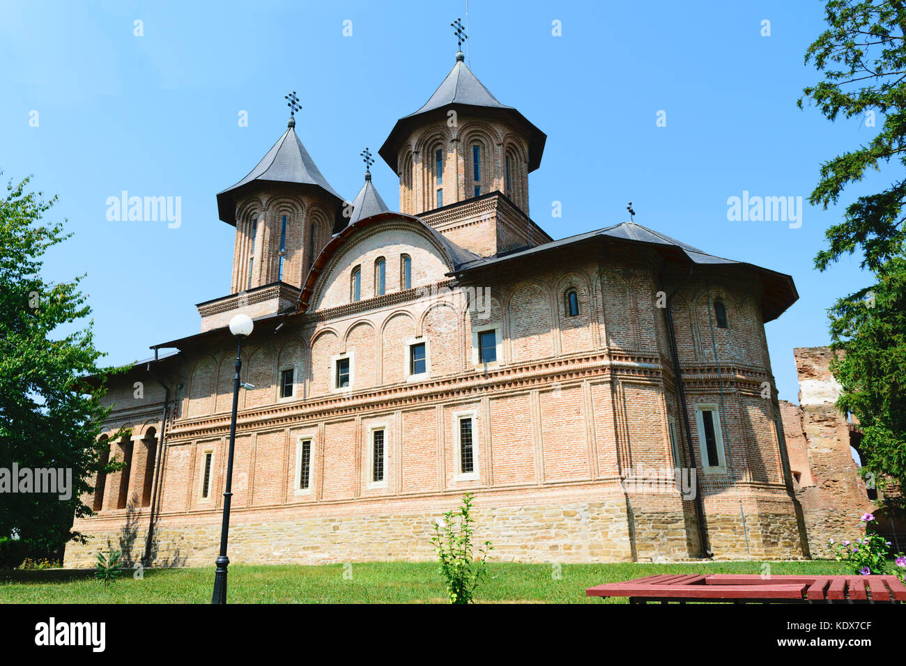 La grande chiesa principesca in Sibiu, Dambovita, Romania Foto Stock