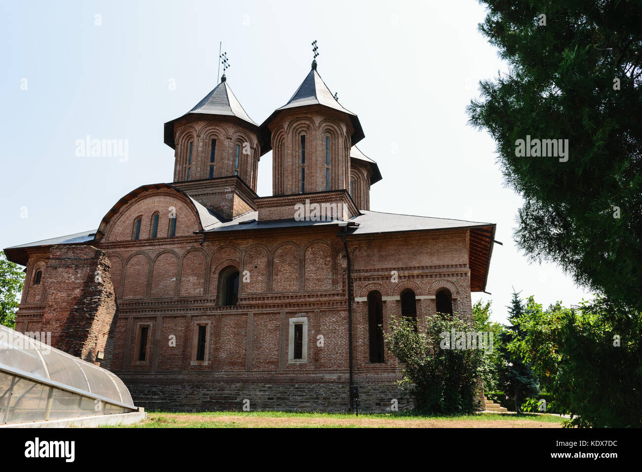 La grande chiesa principesca in Sibiu, Dambovita, Romania Foto Stock