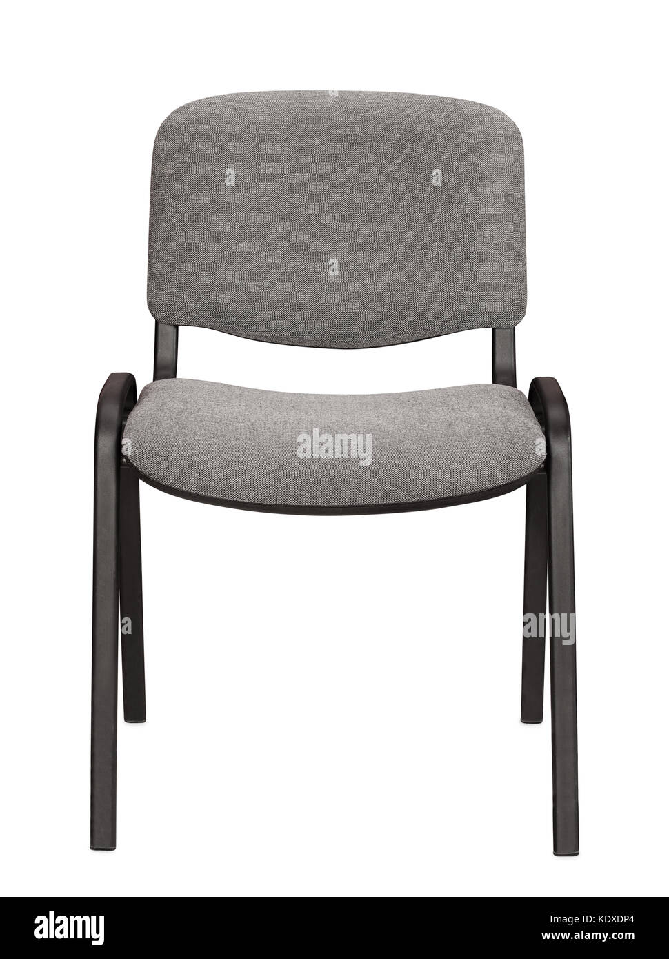 Vista anteriore della sedia per ufficio isolato su bianco Foto Stock