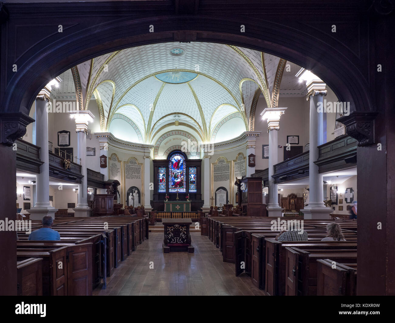 All interno della Cattedrale della Santissima Trinità, Vieux Quebec, la Città Vecchia, la città di Québec, Canada. Foto Stock