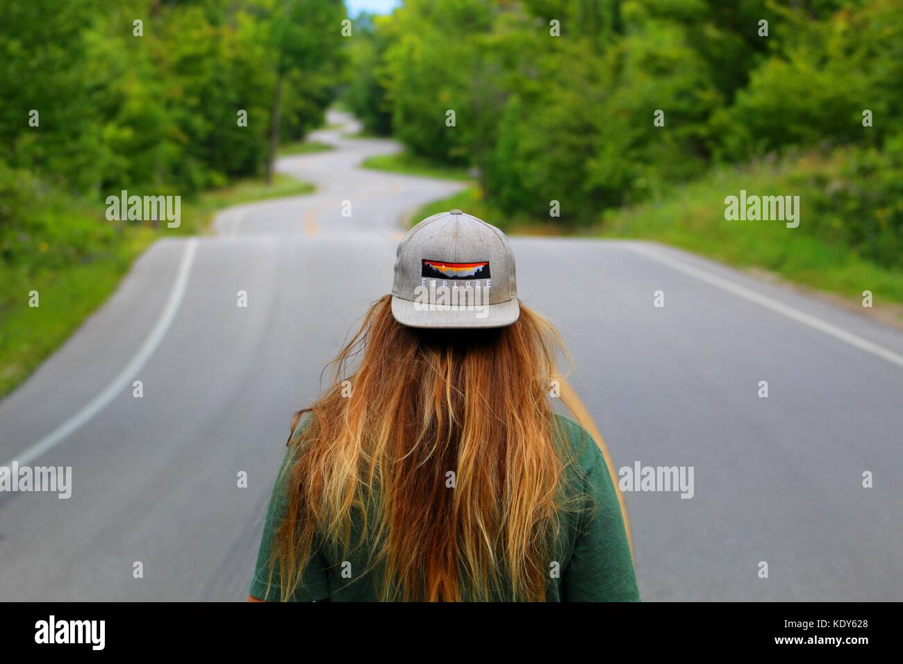 Windy road explorer Foto Stock