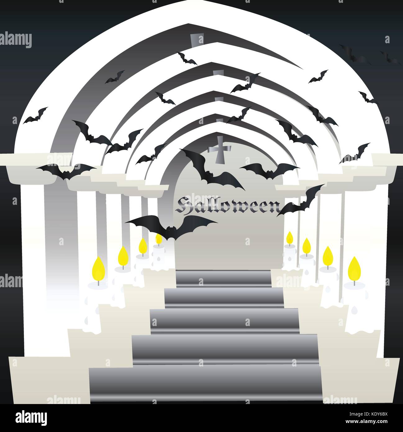 Haunted castle vettore, sfondo, sfondo,scheda,cartoline,immagine,stampa e carta da parati può essere applicato a qualsiasi presentazione multimediale.it è nuovo Illustrazione Vettoriale