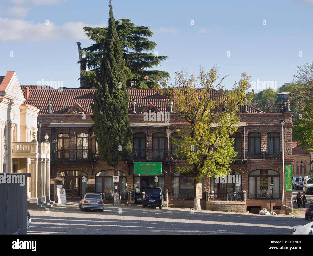 Hotel U Pirosmani nella piccola cittadina di Sighnaghi nella parte orientale della Repubblica di Georgia Foto Stock