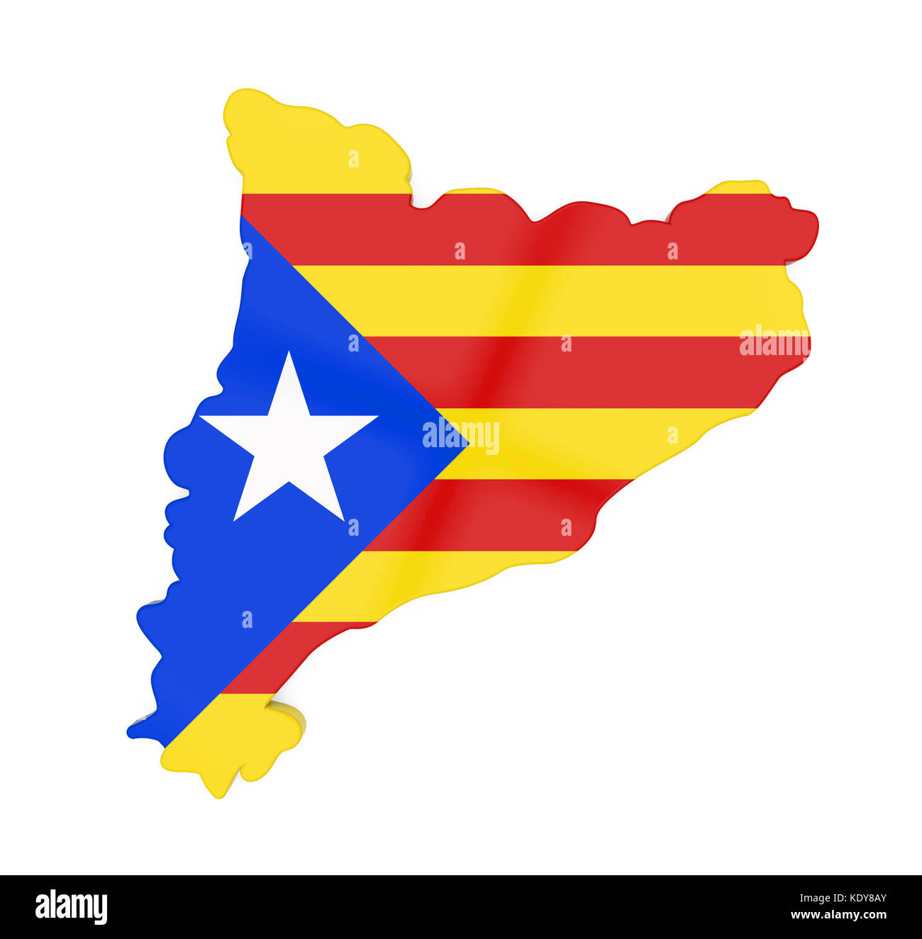 Mappa Catalonia isolato Foto Stock