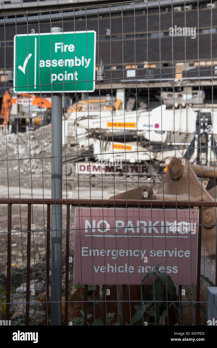 Glasgow western infirmary sito di demolizione Foto Stock