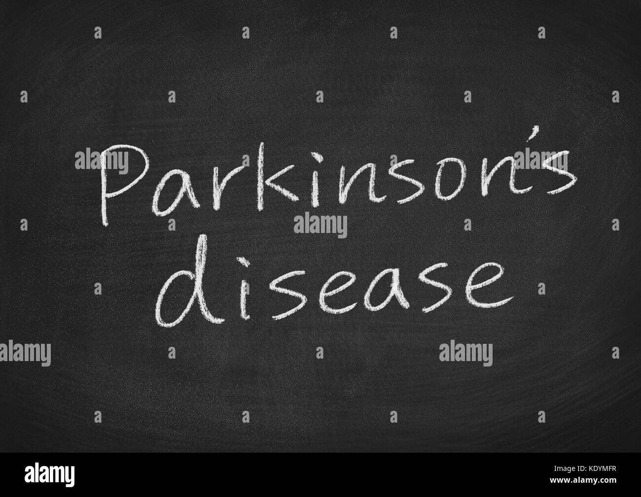Il morbo di parkinson concept parole su un sfondo di Blackboard Foto Stock