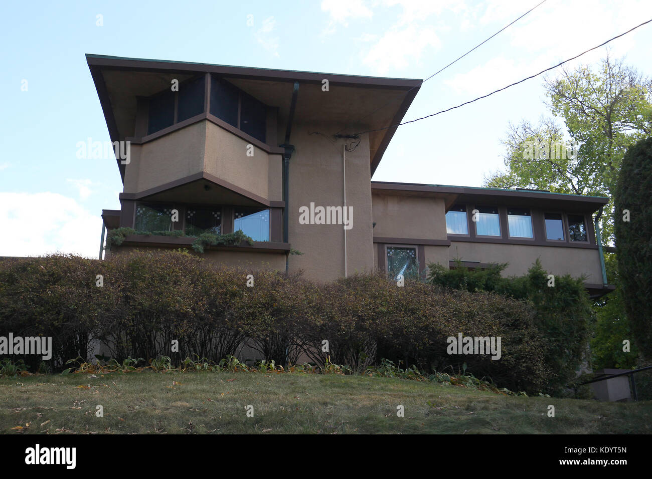 Gilmore house conosciuto anche come il velivolo house progettata da Frank Lloyd Wright, Madison, Wisconsin. Foto Stock