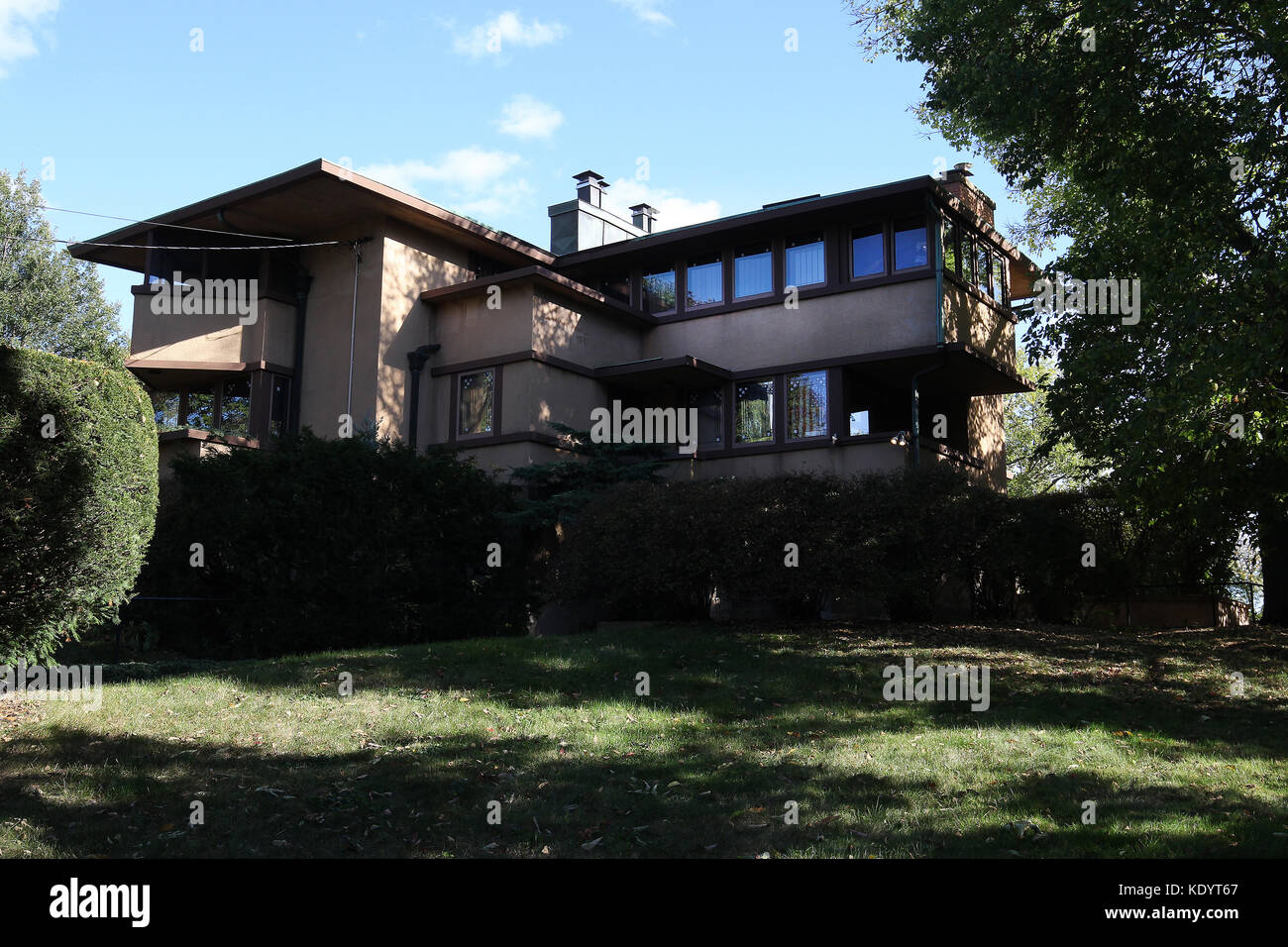 Gilmore house conosciuto anche come il velivolo house progettata da Frank Lloyd Wright, Madison, Wisconsin. Foto Stock