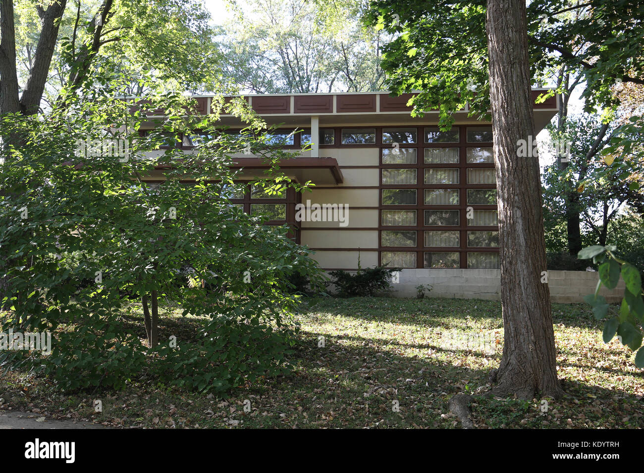 Walter Rudin house progettata da Frank Lloyd Wright, Madison, Wisconsin. Un Erdman Marshall Prefab House. Foto Stock