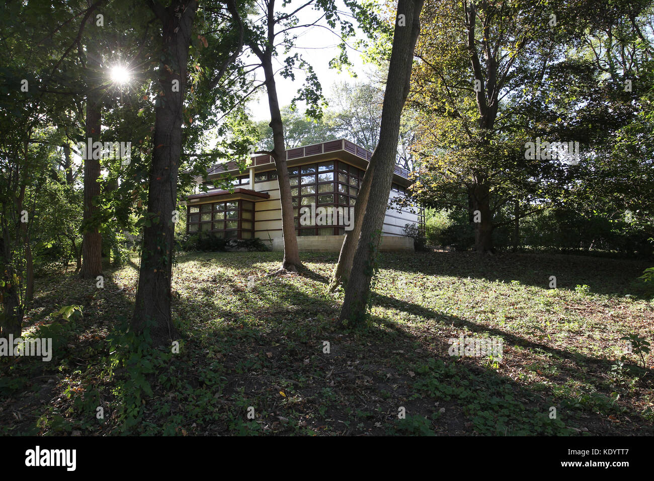 Walter Rudin house progettata da Frank Lloyd Wright, Madison, Wisconsin. Un Erdman Marshall Prefab House. Foto Stock