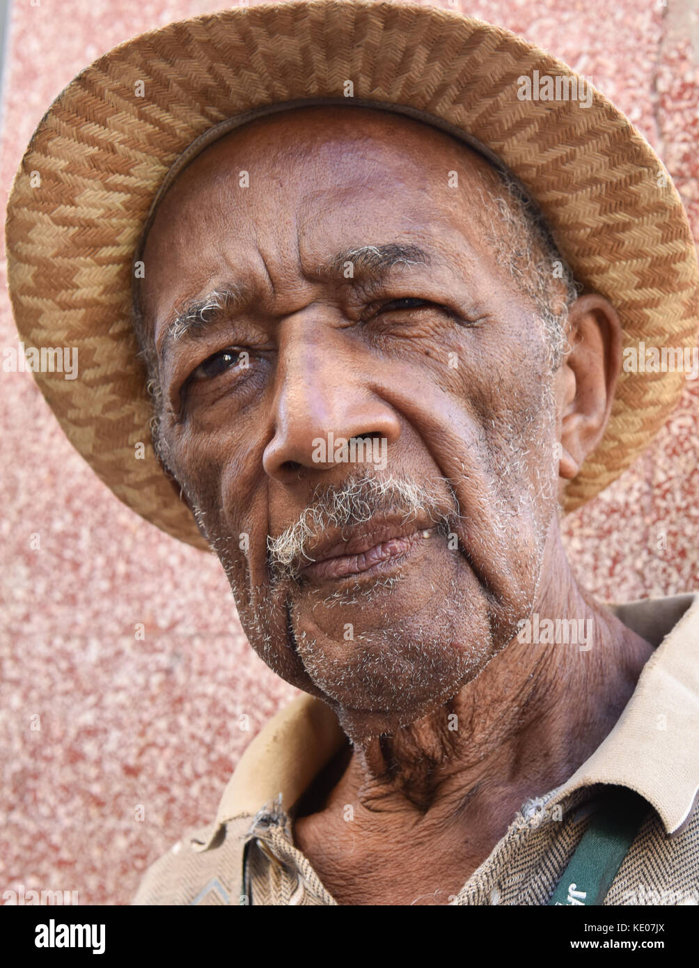 Anziani uomo cubano ritratto Foto Stock