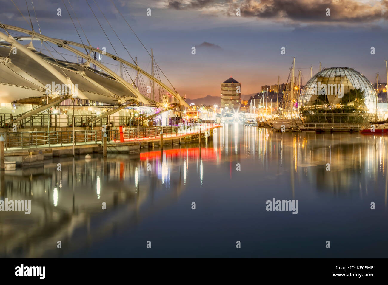 Porto Antico Genova Foto Stock