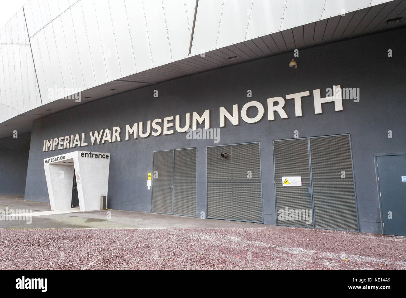 Imperial War Museum North, Trafford Wharf Road, Stretford, Manchester, Inghilterra, Regno Unito Foto Stock