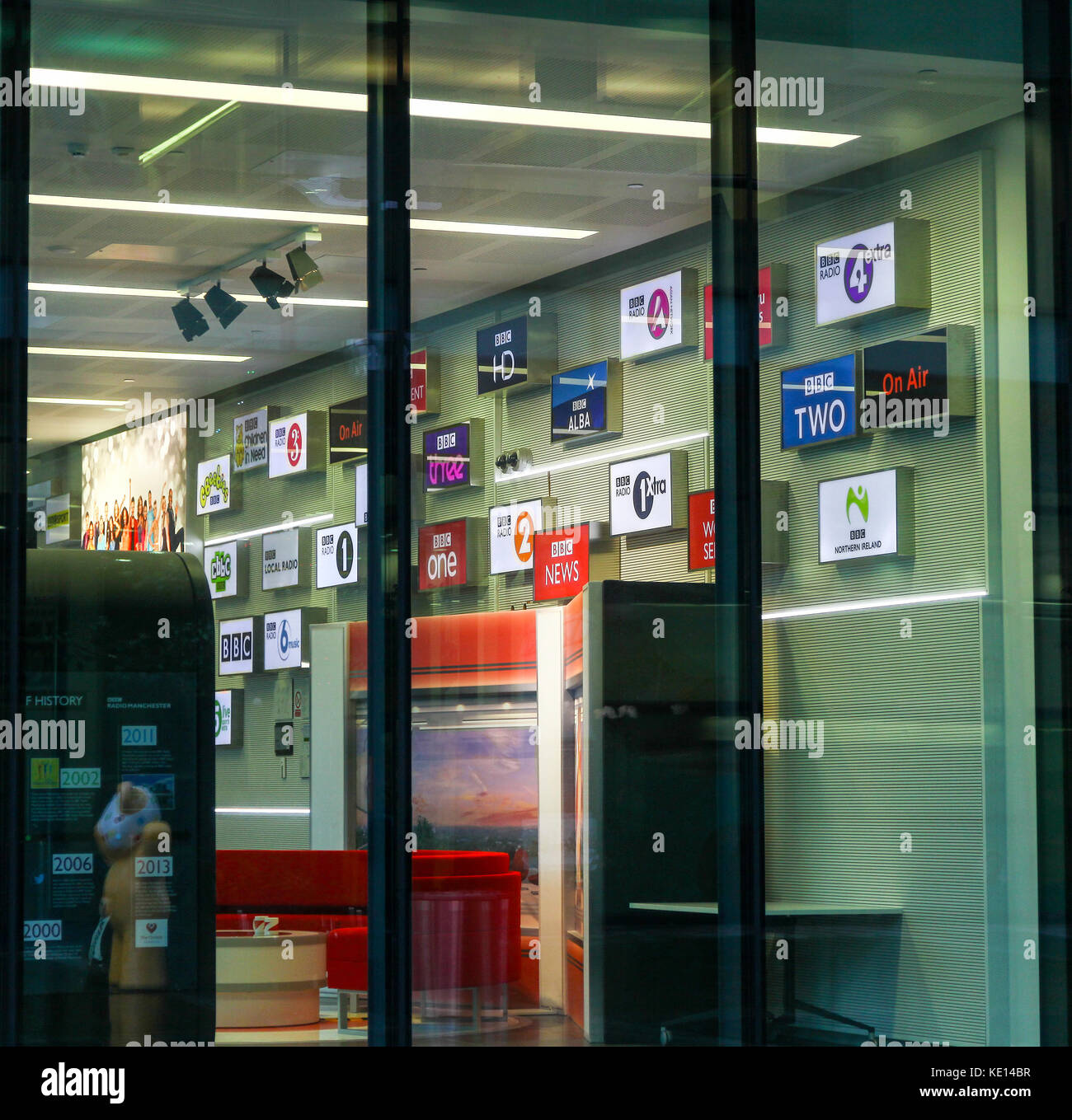 BBC TV studios in Media City UK a Salford e Trafford, Greater Manchester, Inghilterra, Regno Unito Foto Stock