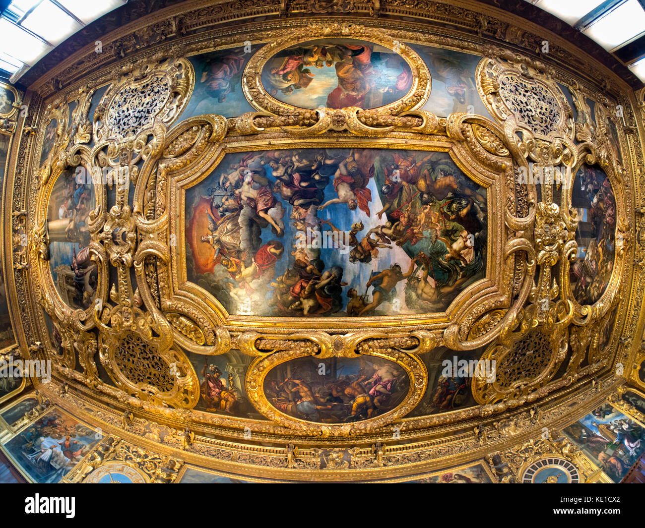 Soffitto del Palazzo Ducale a Venezia 3 Foto Stock