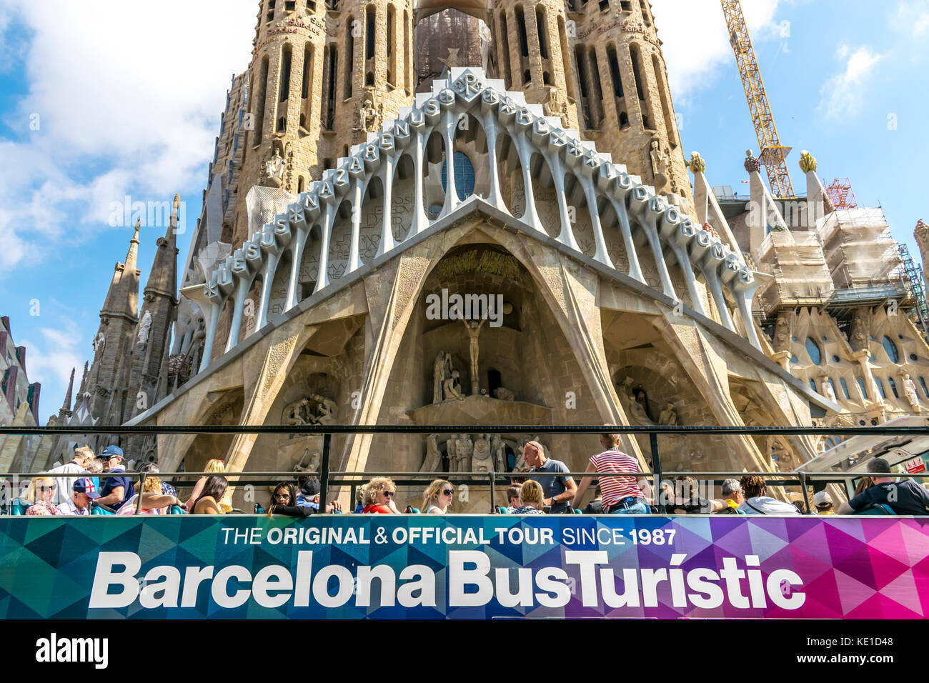 La Sagrada Familia di Barcellona, Spagna Foto Stock