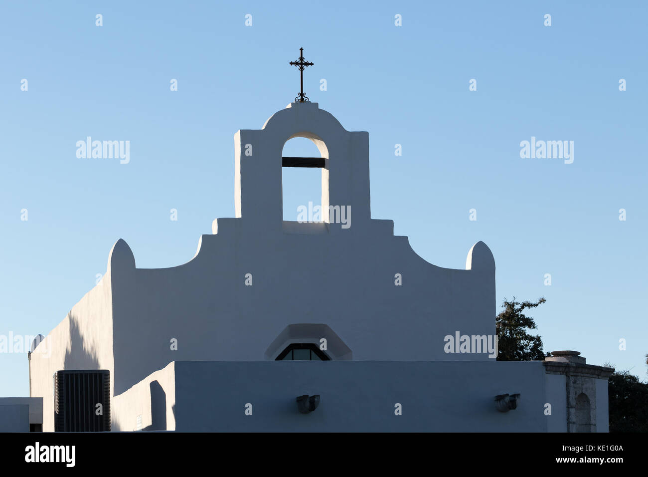 La missione di Nuestra Senora del espiritu santo de zuniga, noto anche come missione aranama visto nella luce del tramonto a goliad, texas, Stati Uniti d'America Foto Stock