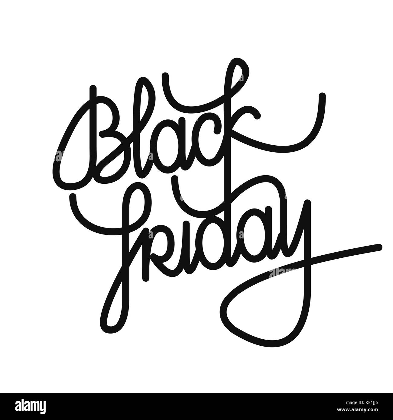 Venerdì nero lettering venerdì nero calligraphy testo design. design piatto idea utilizzabile per poster, striscioni e web Foto Stock