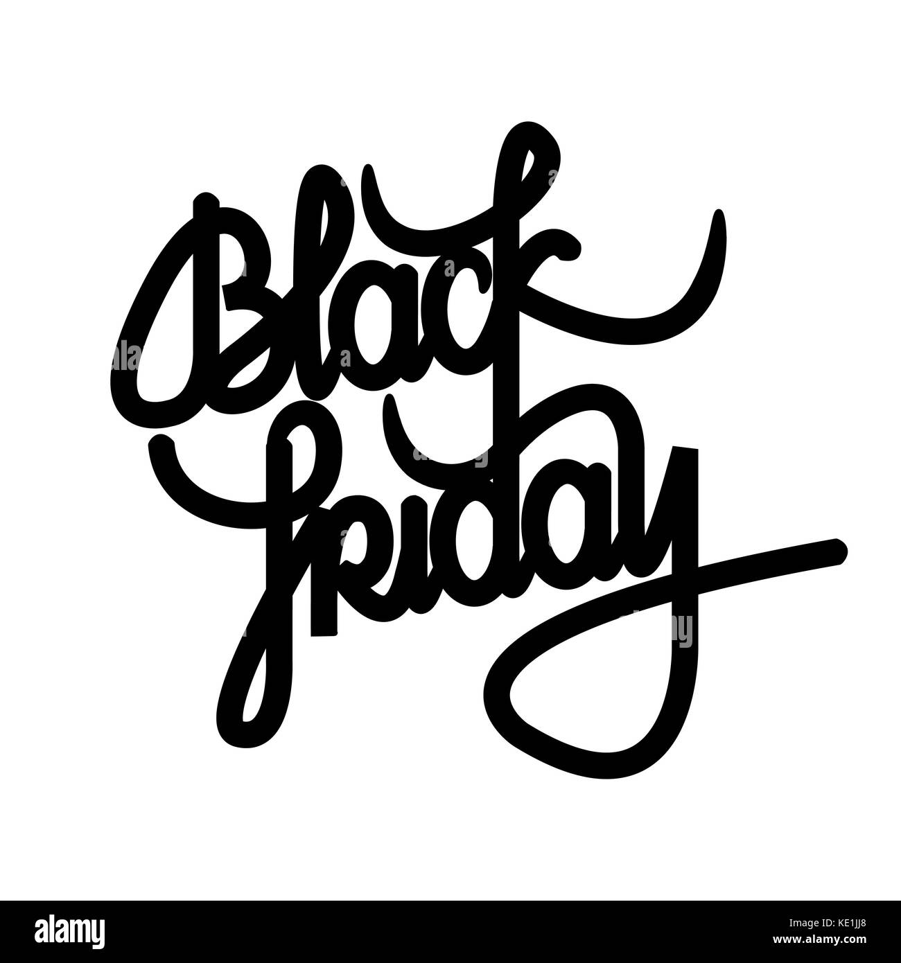 Venerdì nero lettering venerdì nero calligraphy testo design. design piatto idea utilizzabile per poster, striscioni e web Foto Stock