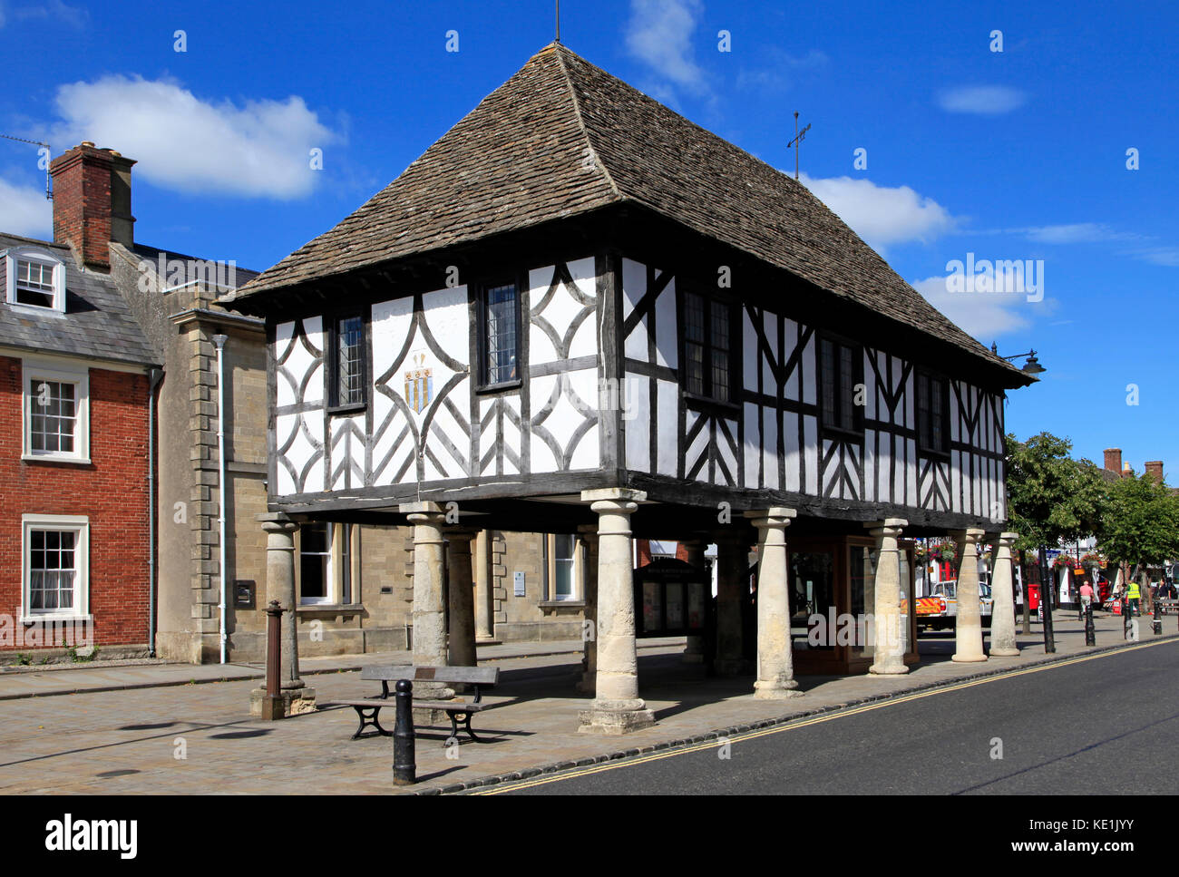 Il municipio museo nella città di royal Wootton Bassett nel Wiltshire. Foto Stock