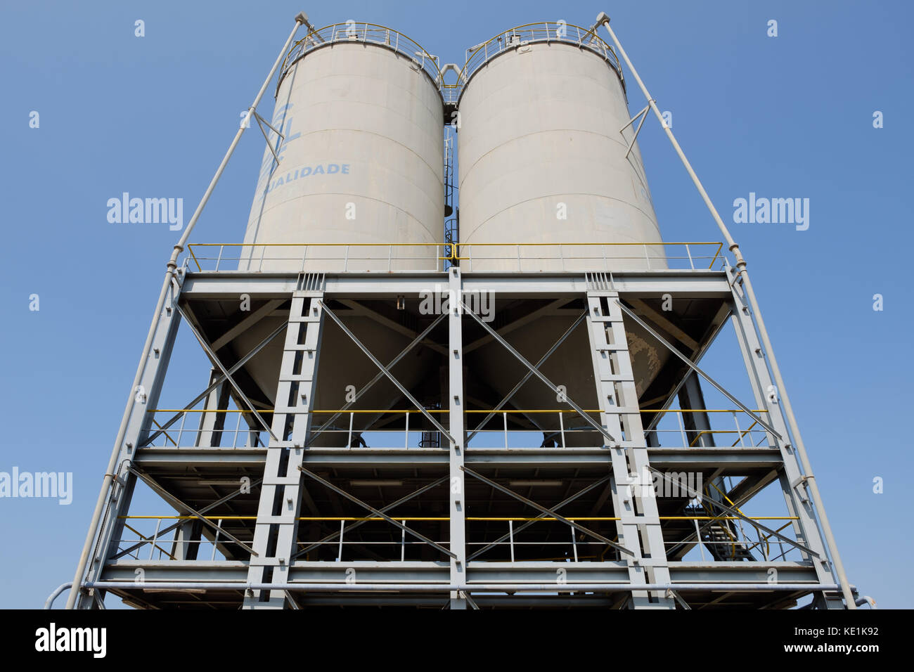 La produzione di calcestruzzo in Pocinho, Portogallo Foto Stock