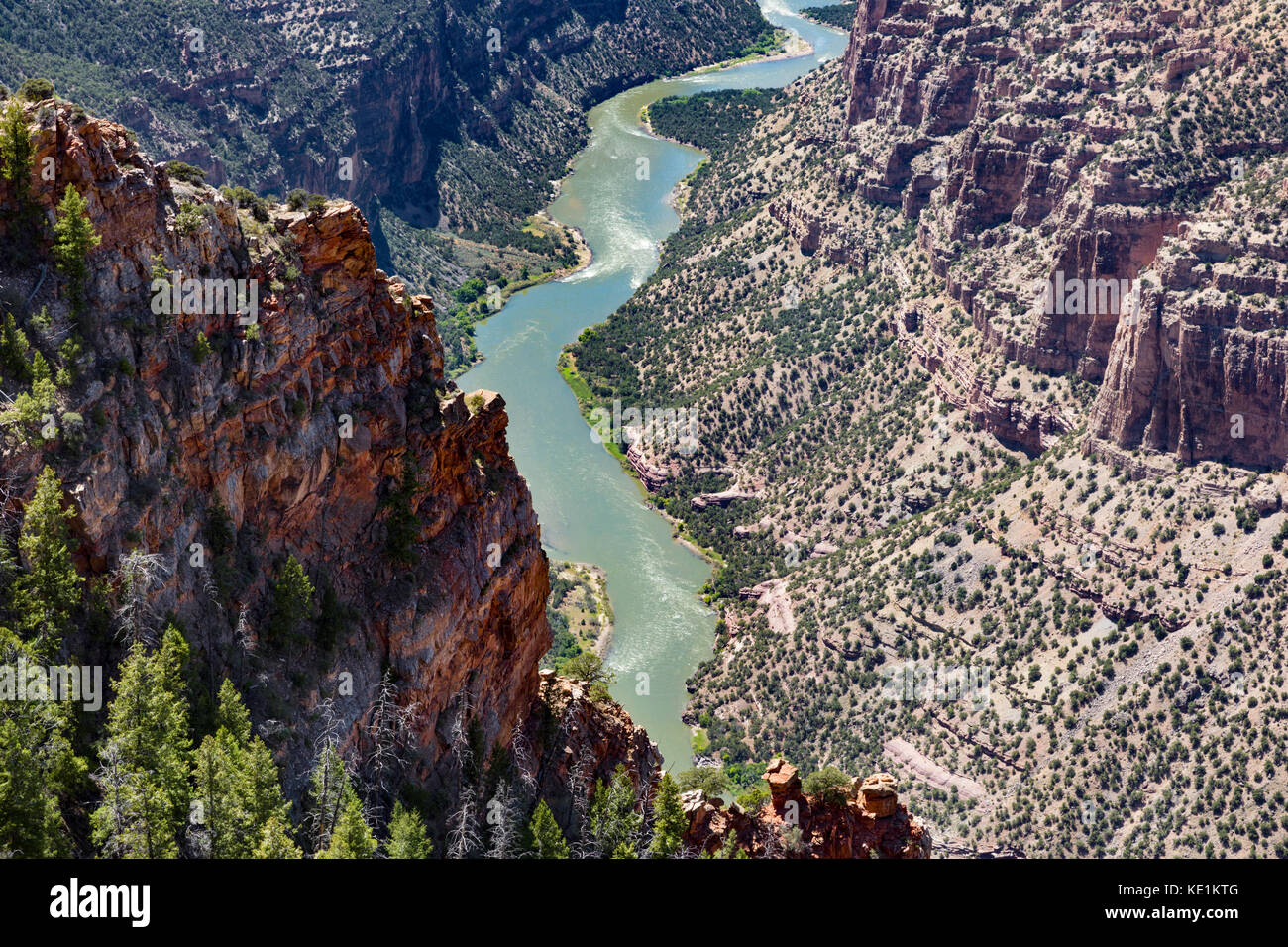 Green River Canyon, dinosaur National Monument, Utah e Colorado, Stati Uniti d'America Foto Stock