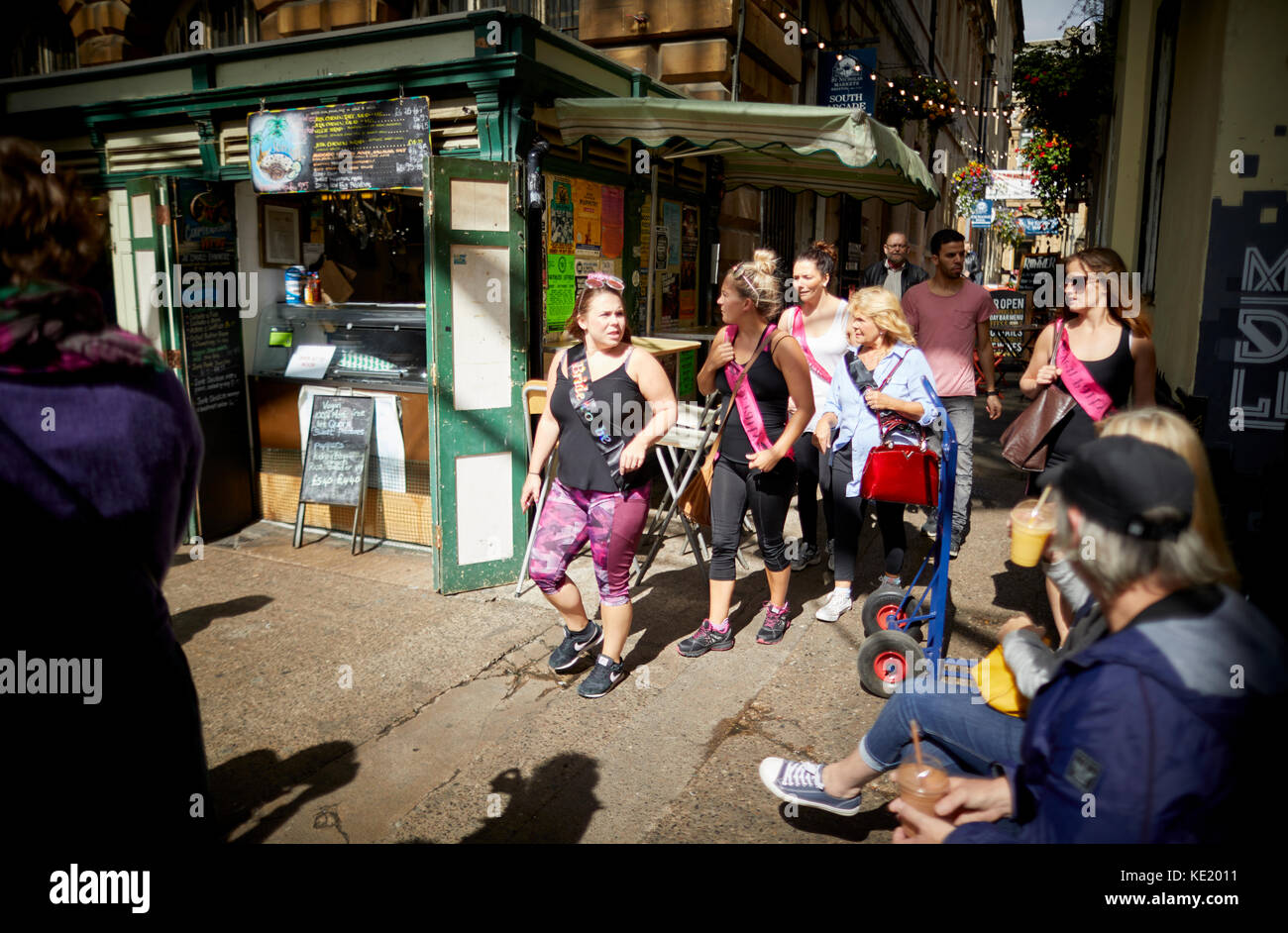 All'interno di St Nicholas Market Bristol City Centre Foto Stock