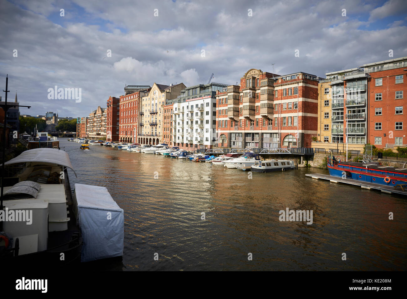 Welsh Back storico porto flottante Bristol City Centre Foto Stock