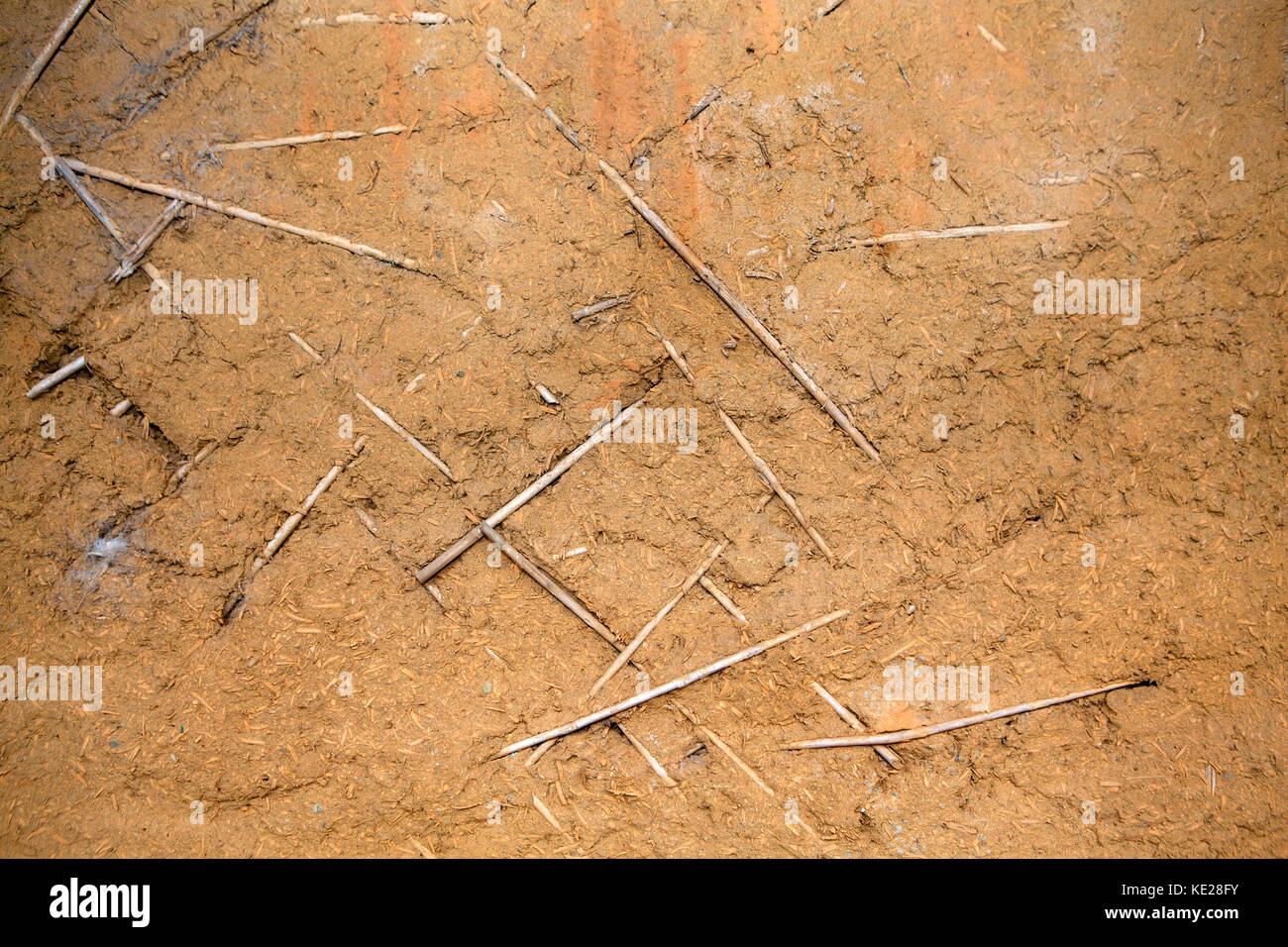 Gli sfondi e sfondi - parete di fango. Foto Stock