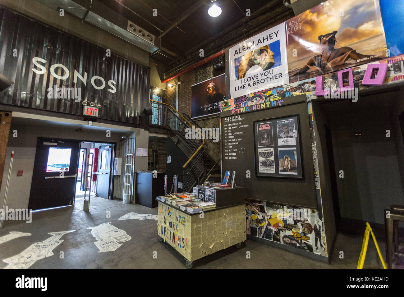 Interno della Rough Trade Records di Brooklyn, New York. Foto Stock