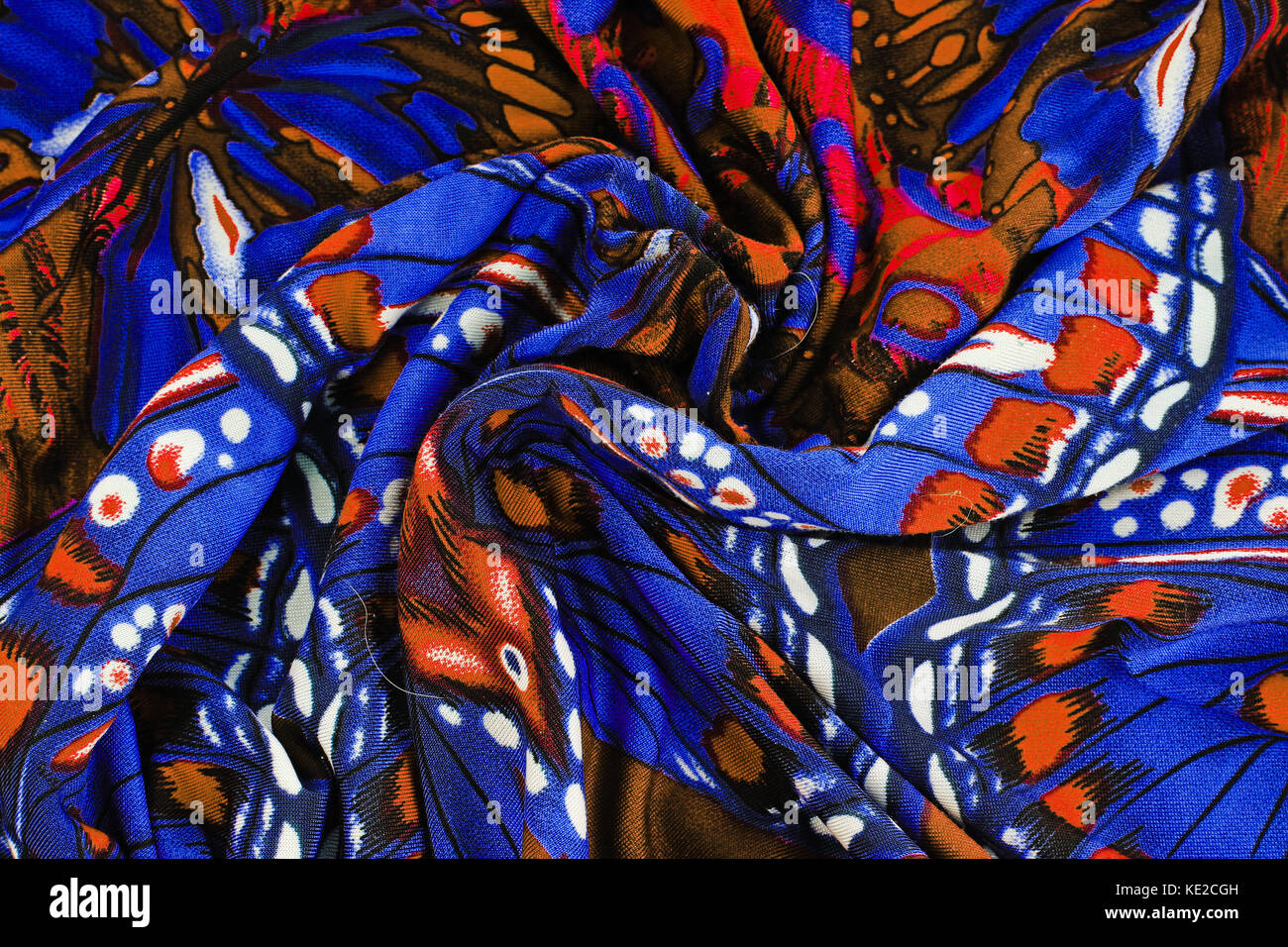 Tessuto, tela design sfondo dello sfondo. Tessuti moda come sfondo. Vestiti pattern texture closeup photo. Foto Stock