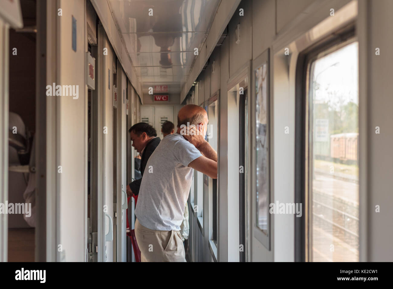 I turisti in viaggio. Foto Stock