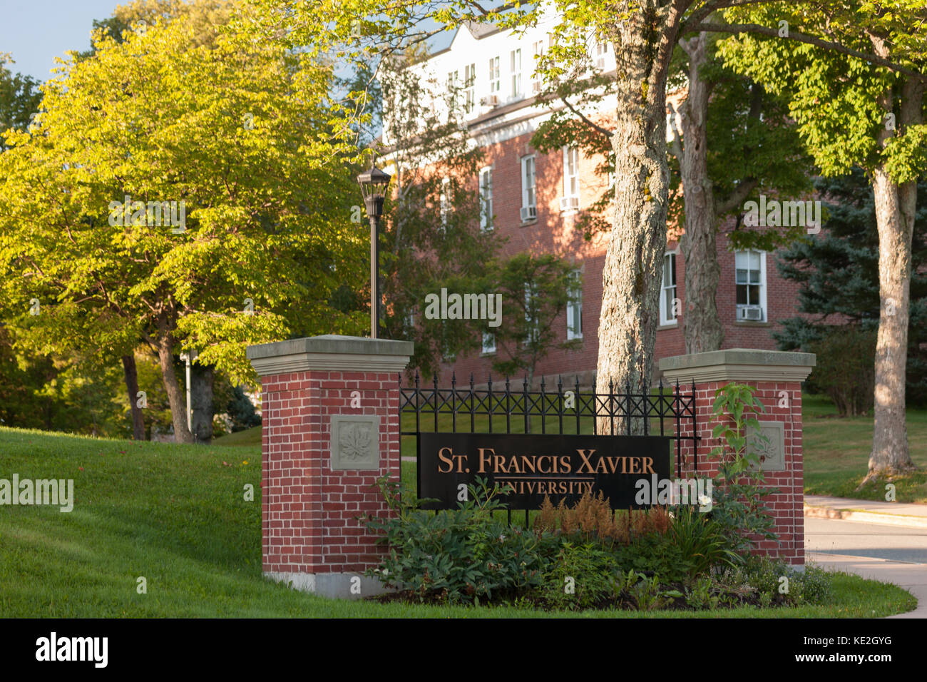 Il campus dell'Università San Francesco Saverio di Antigonish, N.S. il 28 agosto 2017. Foto Stock