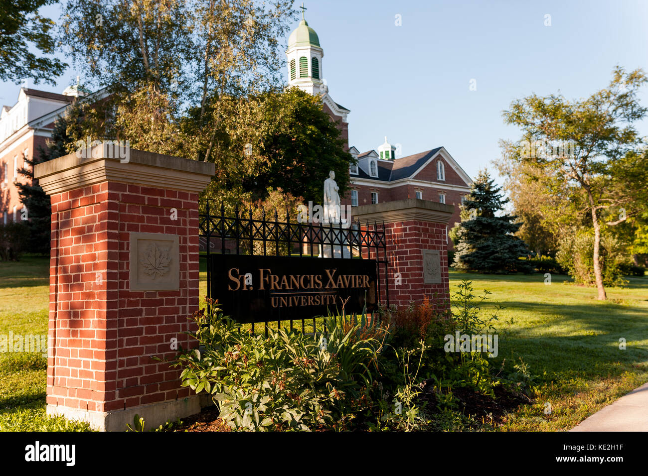 Il campus dell'Università San Francesco Saverio di Antigonish, N.S. il 28 agosto 2017. Foto Stock