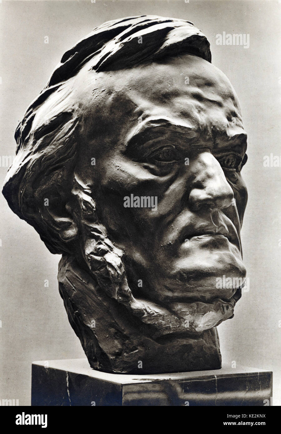 Richard Wagner scultura. RW, del compositore tedesco & autore: 22 Maggio 1813 - 13 febbraio 1883. Foto Stock