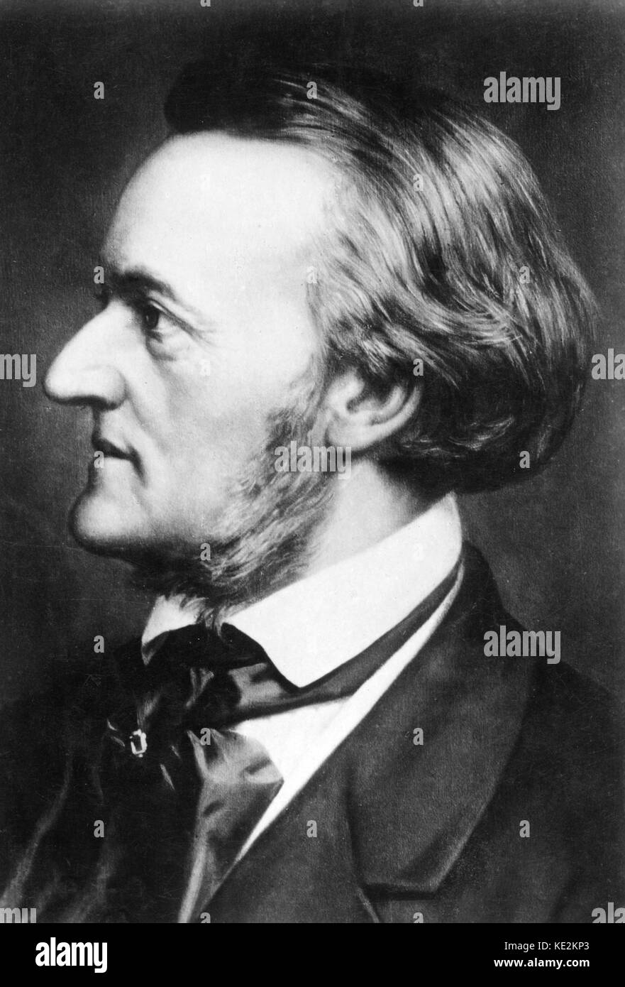 Richard Wagner portrait. Fotografia. Compositore tedesco & autore, 22 maggio 1813 - 13 febbraio 1883. Foto Stock