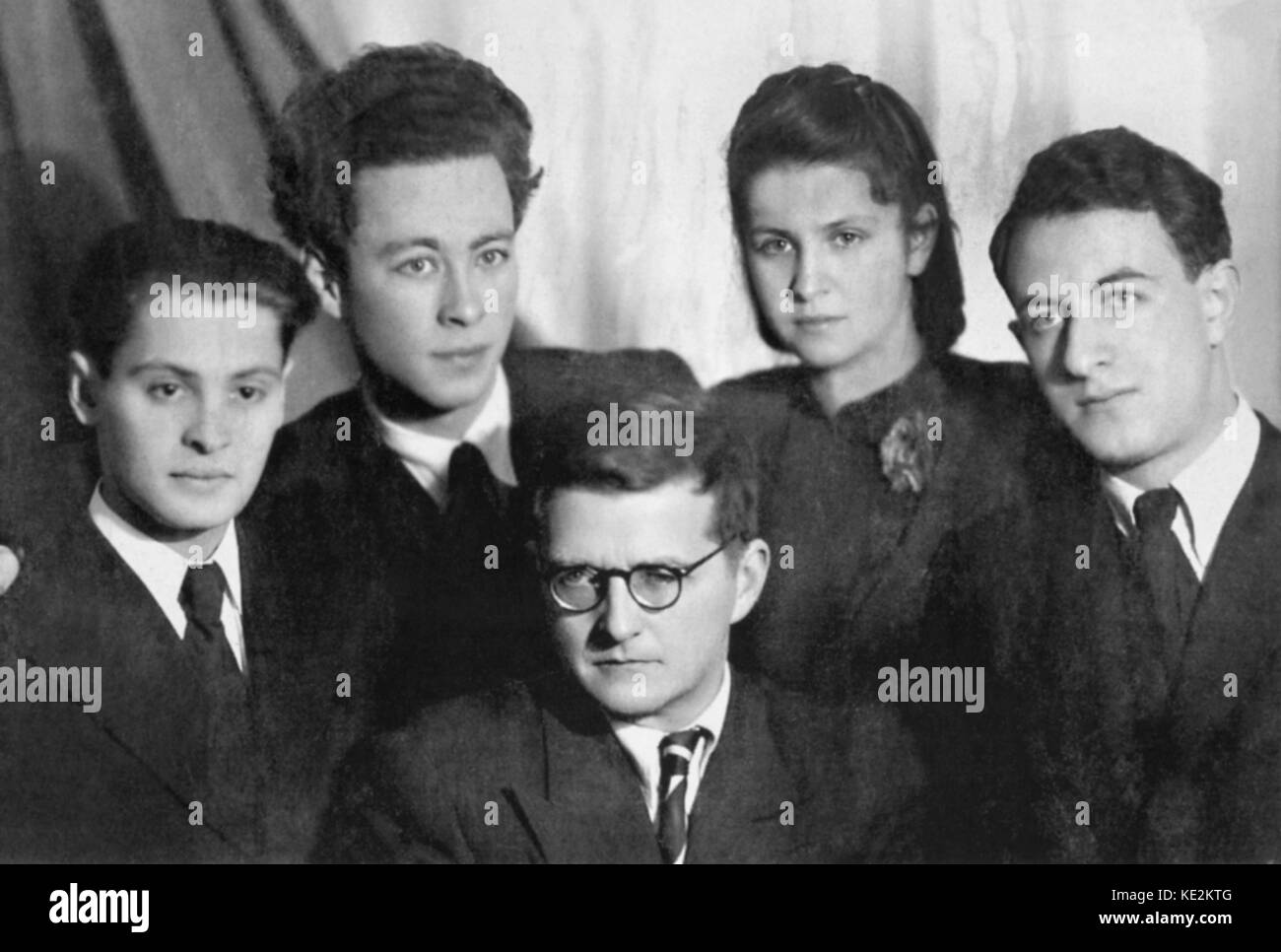 Dmitri Šostakovič con il Quartetto Borodin , 1946. Il compositore russo, 25 settembre 1906 - 9 agosto 1975. Schostakowitsch Foto Stock