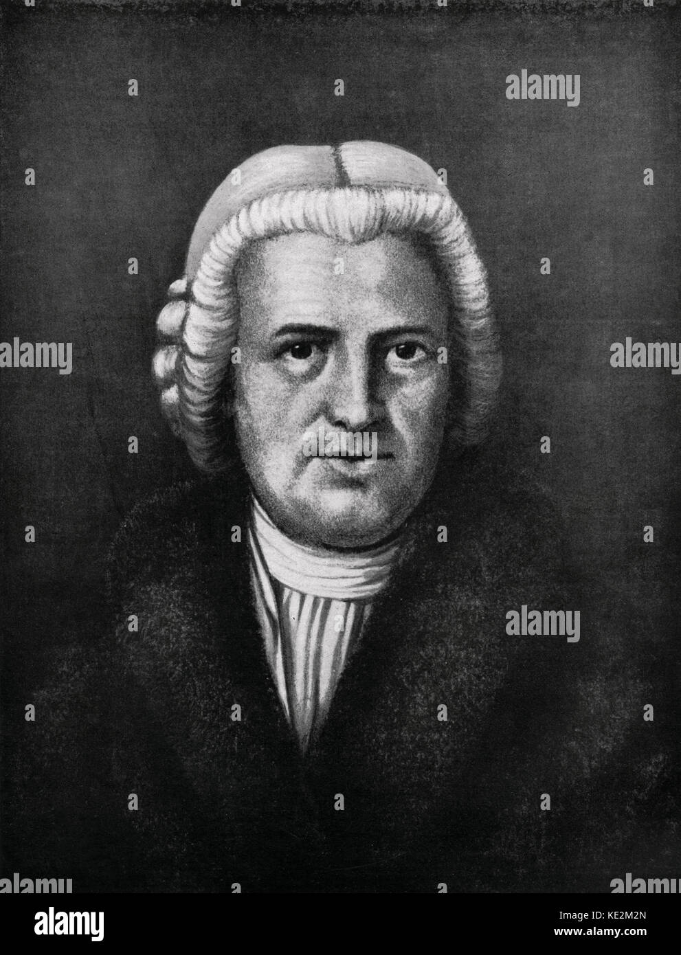 Bernhard Christoph Breitkopf - Ritratto del fondatore di Breitkopf & Härtel, il più antico del mondo music publishing house. Fondata nel 1719 a Lipsia. 1695 - 1777. Bernhard Christoph Breitkopf lavorato con J.S. Bach. La società ha lavorato con Beethoven, Joseph Haydn, Mendelssohn, Schumann, Liszt, Wagner e Brahms. Foto Stock