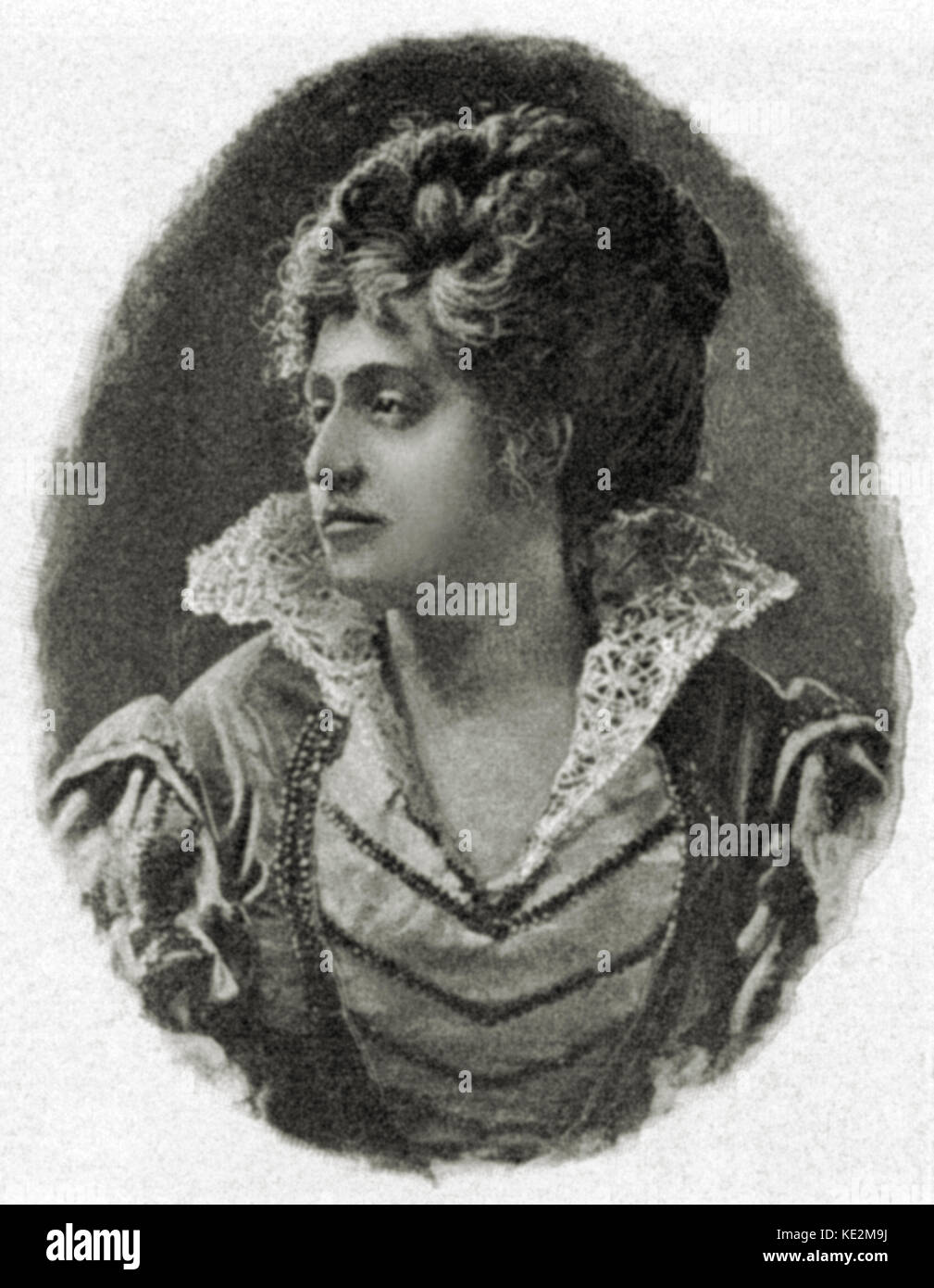 Maddalena Mariani-Masi - Ritratto in ruolo come La Gioconda, creatore del ruolo in Almicare Ponchielli opera. Soprano italiano. 1850 - 25 settembre 1916. Foto Stock