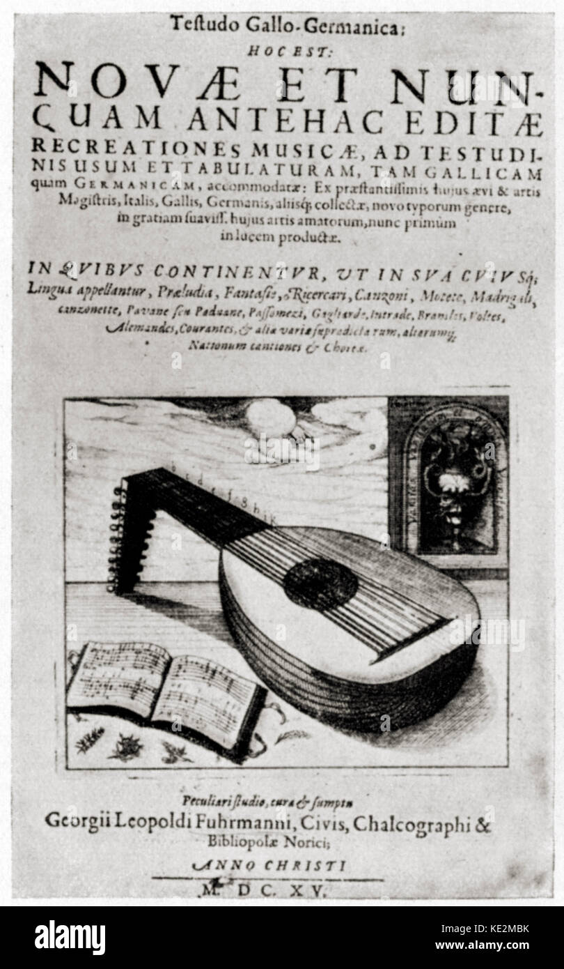 Titolo pagina da Testudo Gallo-Germanica di Georg Leopold Fuhrmann, Norimberga, 1615 Foto Stock