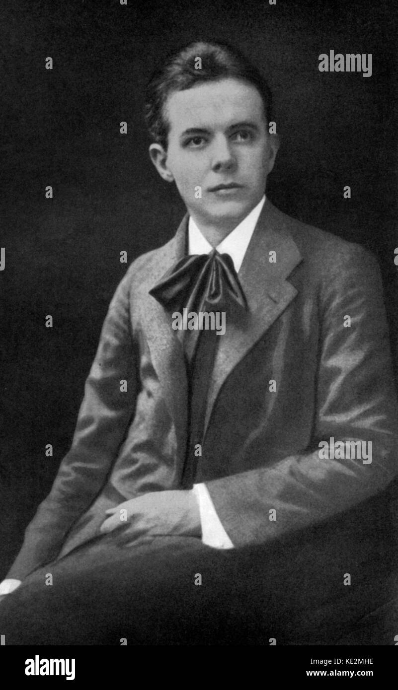 Bela Bartok nel 1910. Ungherese compositore e pianista, 25 marzo 1881 - 26 settembre 1945. Foto Stock