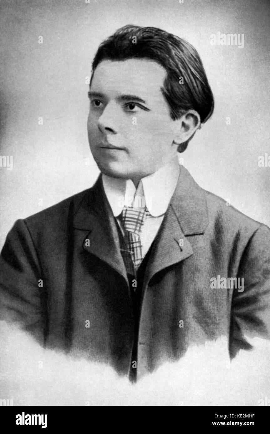 Bela Bartok nel 1902. Ungherese compositore e pianista, 25 marzo 1881 - 26 settembre 1945. Foto Stock